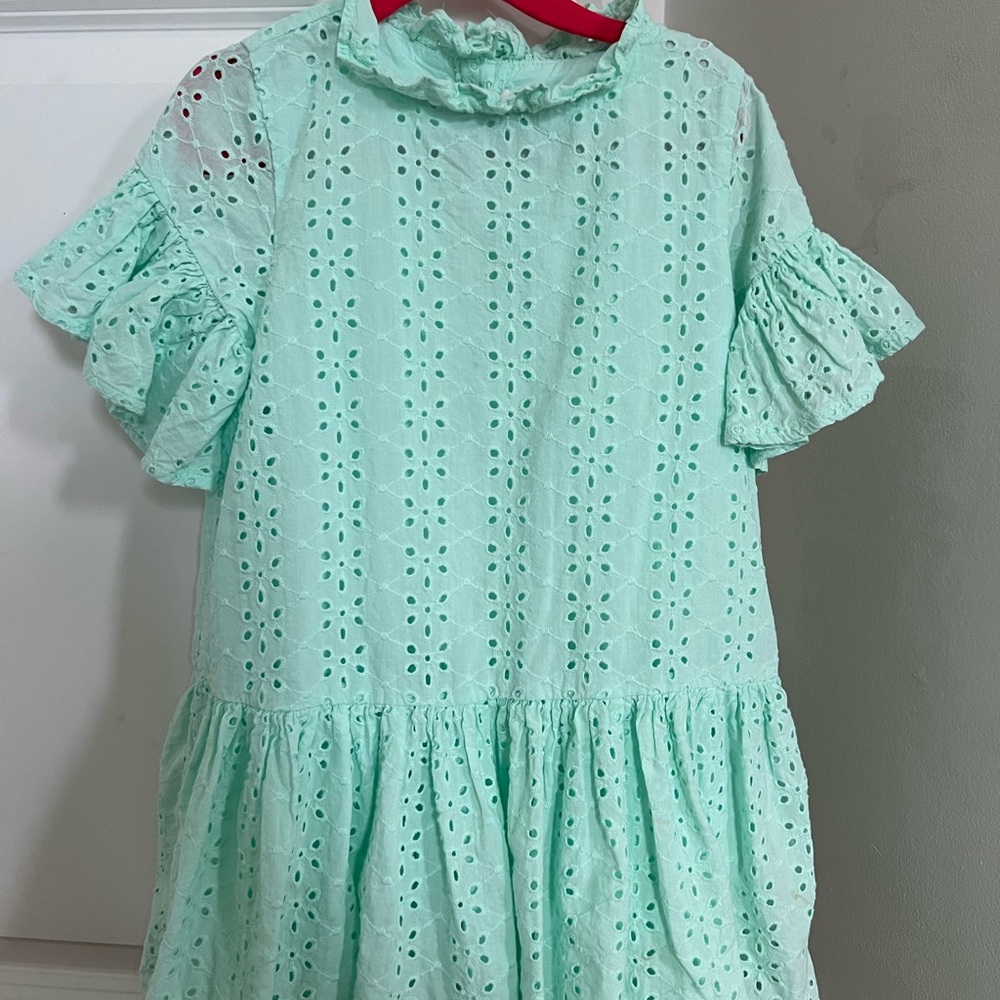 Mint Green Eyelet Dress